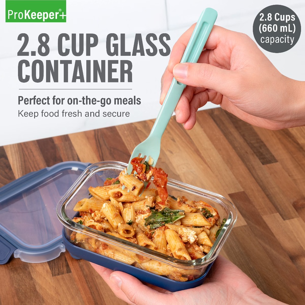 Meal Prep Container - Contenitore in vetro da 2,8 tazze