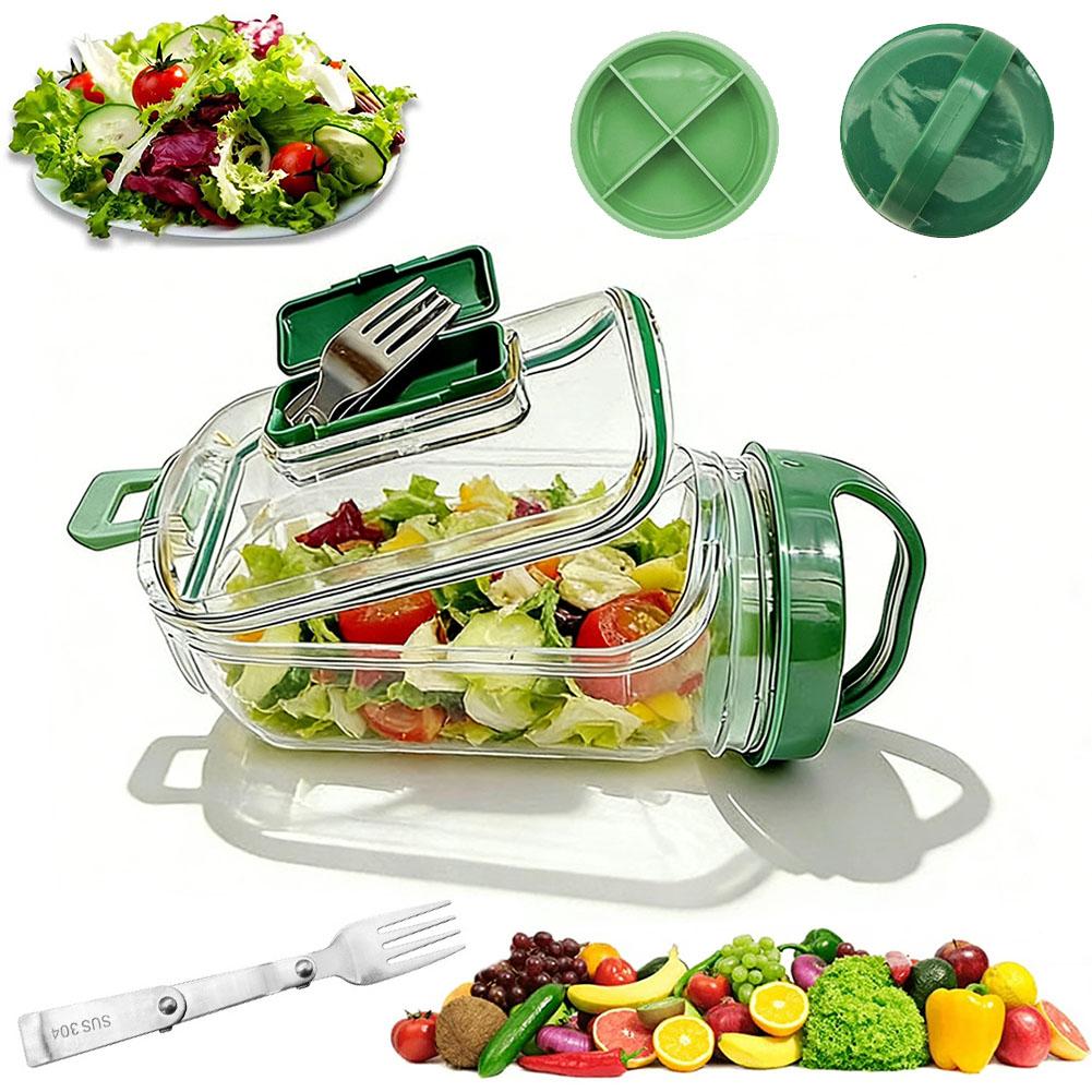 Meal Prep Container - Contenitore Portatile per Insalata con Forchetta