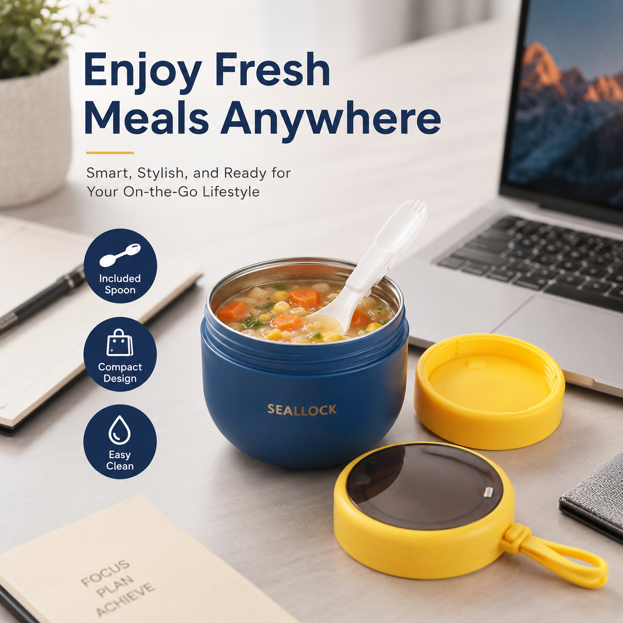 Meal Prep Soup - Contenitore Termico per Zuppa in Acciaio
