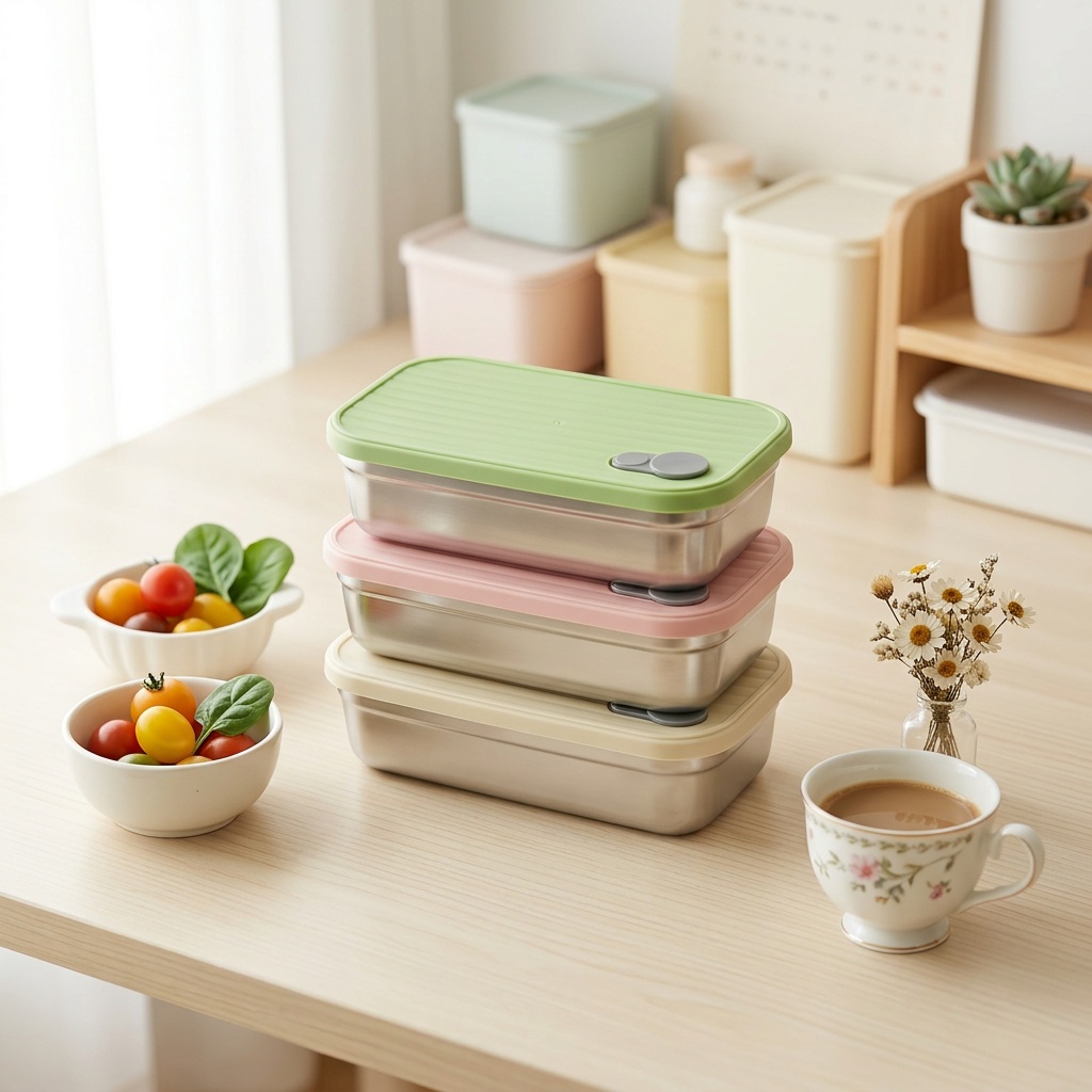 Meal Prep Lunch - Contenitore per Pranzo in Acciaio Inox,