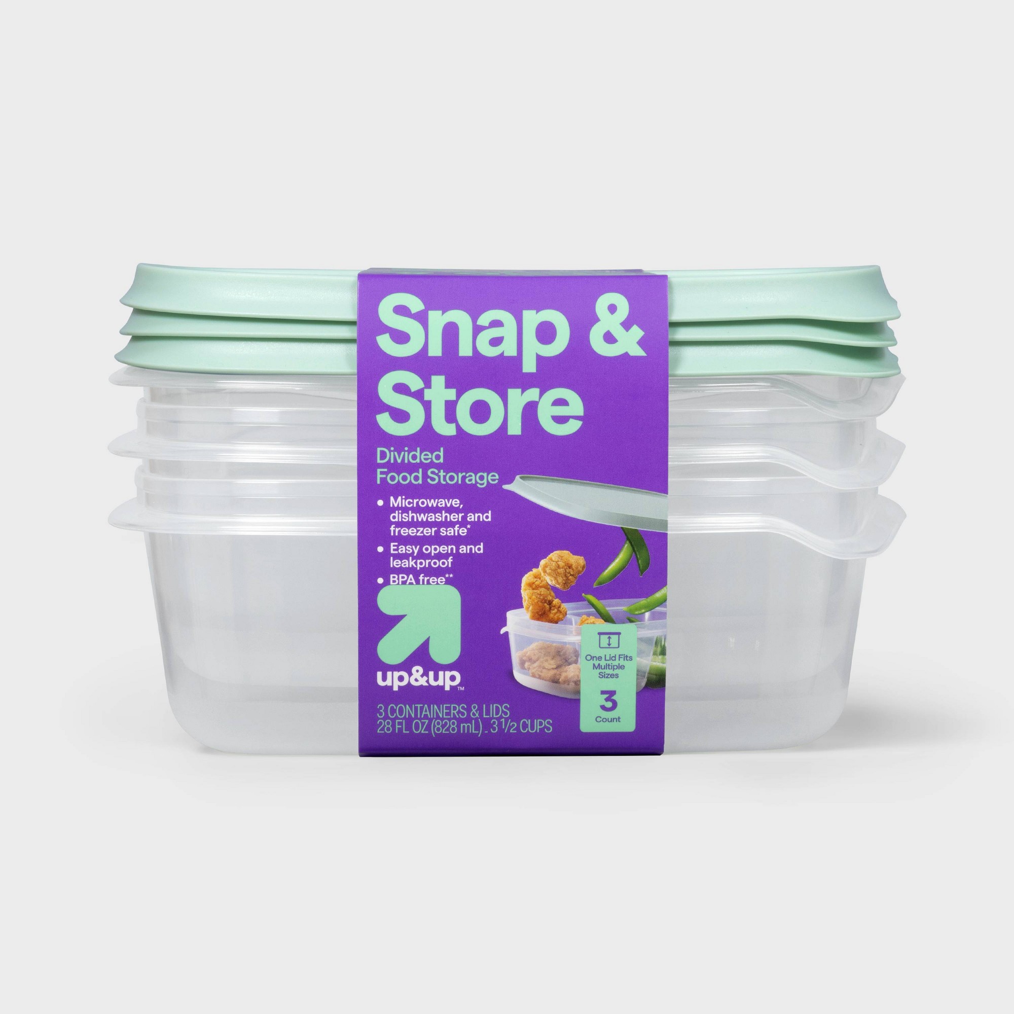 Meal Prep Container - Contenitori rettangolari in plastica trasparente da