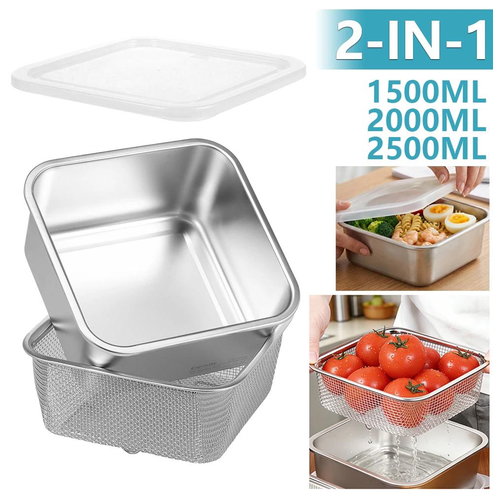 Meal Prep Box - Set 2 in 1: Ciotola Quadrata