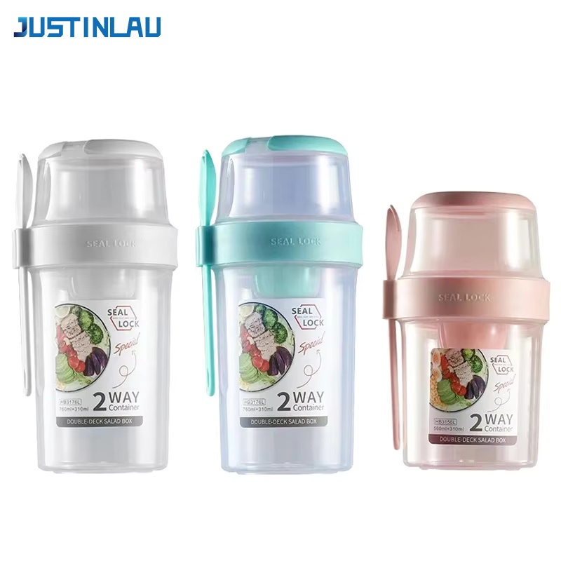 Meal Prep Box - JUSTINLAU Contenitore Portatile per Fitness e