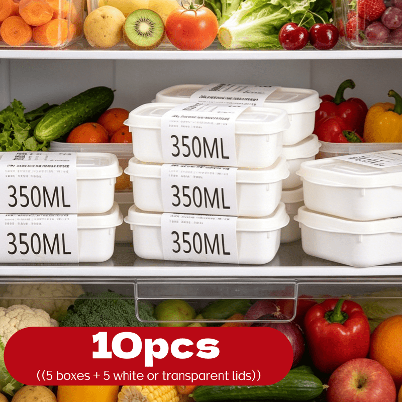 Meal Prep Box - Set di 10 Contenitori Impilabili Riutilizzabili
