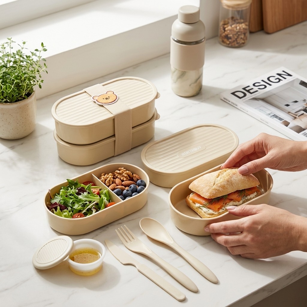 Meal Prep Box - Contenitore per Pranzo a Doppio Strato