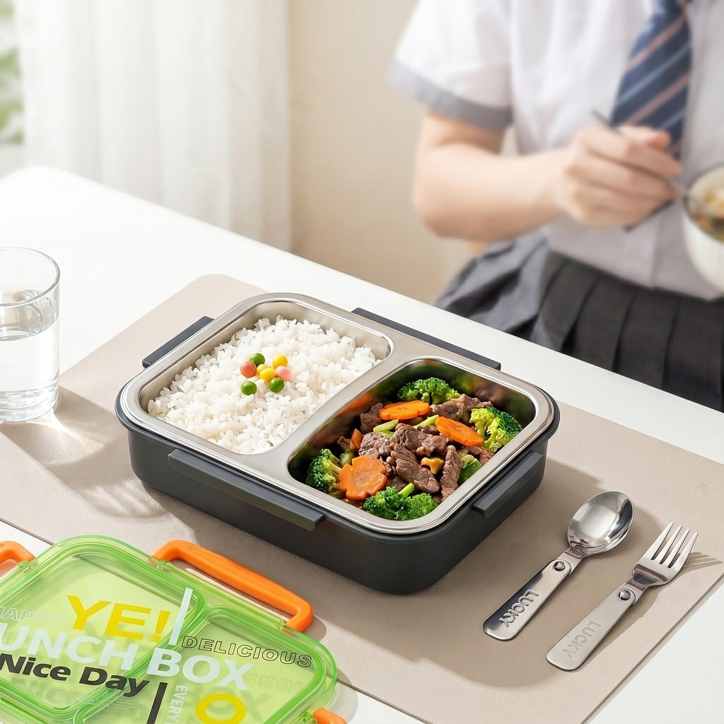 Meal Prep Lunch - Contenitore per Pranzo in Acciaio Inox