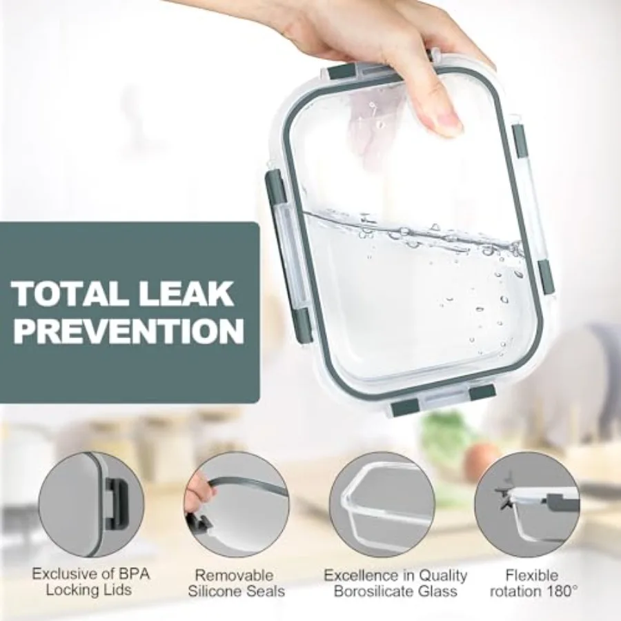 Set di 10 Contenitori in Vetro - Meal Prep Container recensione e prezzo