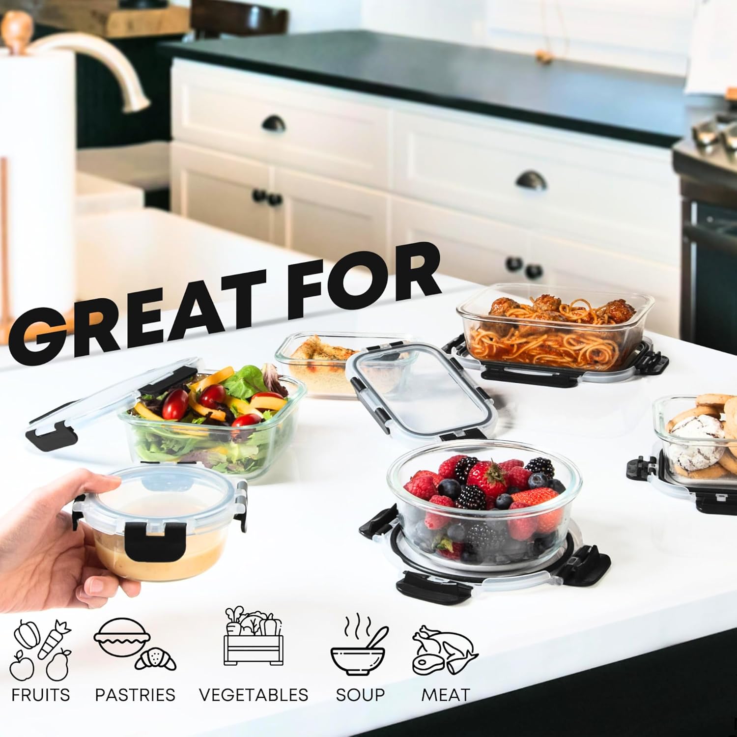 Set di 30 Contenitori in Vetro - Meal Prep Lunch recensione e prezzo