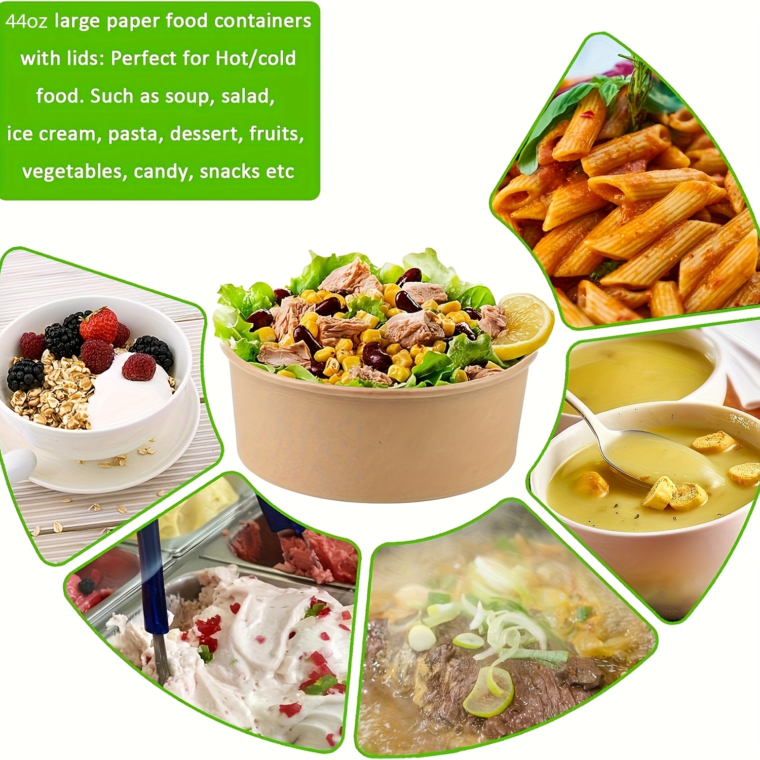 Ciotole di carta da 44 Oz/1300 - Meal Prep Soup recensione e prezzo